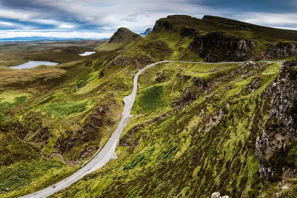 Rotsachtige Landschap Van Quiraing Ross Ridge Isle Skye Schotland Verenigd — Stockfoto