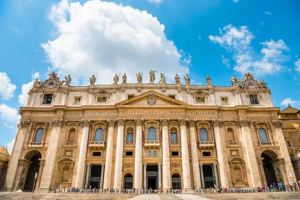Sint Pietersbasiliek Sint Pietersplein Vaticaanstad Vaticaan Rome Lazio Italië Europa — Stockfoto