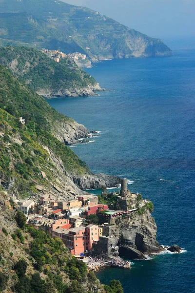 View Vernazza Cinque Terre Liguria Italy Europe Stock Picture