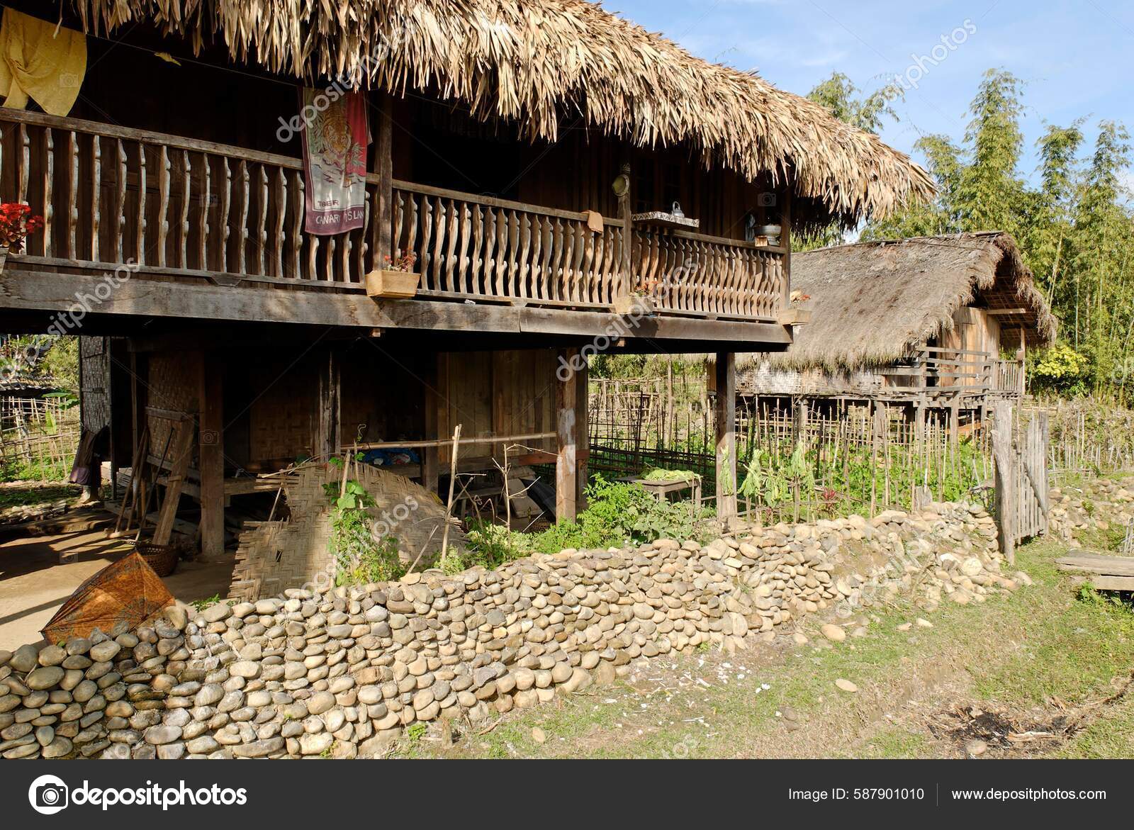 Traditional Shan House Putao Kachin State Myanmar Asia