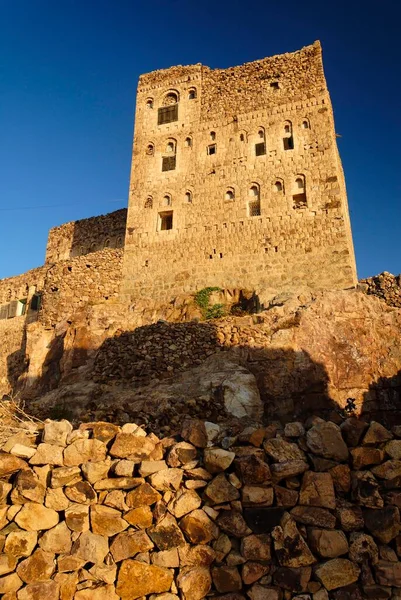 Mountain Village Shaharah Yemen Asia — Stock Photo, Image