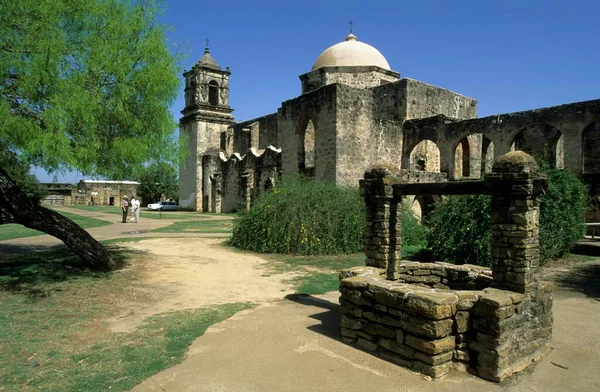 Spanish Missionchurch Mission San Jose 1720 San Antonio Texas Usa — Zdjęcie stockowe