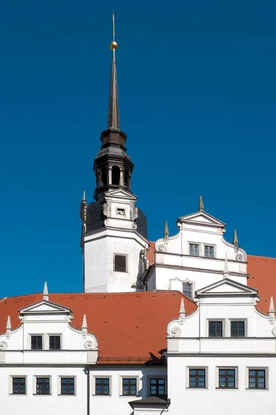 Замок Schloss Hartenfels Luther Trail Torgau Saxony Germany Europe — стокове фото