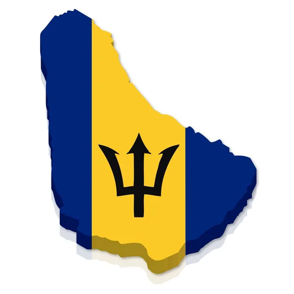 Outline Flag Barbados — Stock Photo, Image