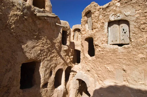 Storage Rooms Ghorfas Nalut Nafusah Mountains Libya Africa — Stock Fotó