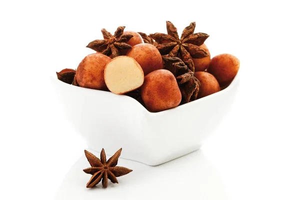 Marzipan Potatoes Star Anise Bowl — Fotografia de Stock