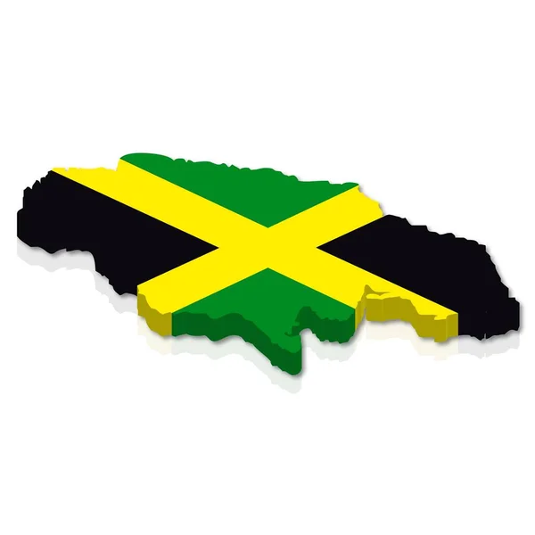 Outline Flag Jamaica — ストック写真