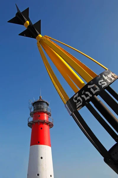 Lighthouse Navigation Mark Bsum Dithmarschen District Schleswig Holstein Germany Europe — Φωτογραφία Αρχείου