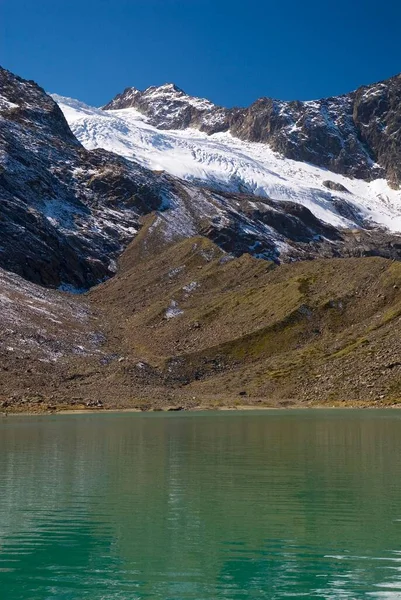 Glacial Lake Called Blaue Lacke Stubai Valley Tyrol Austria Europe — Foto de Stock