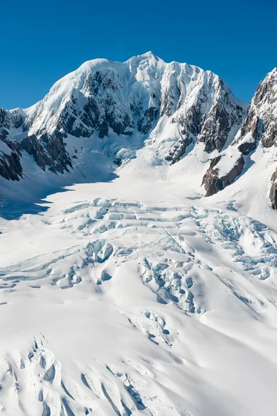 Mount Tasman Glacier Aoraki Mount Cook National Park Southland New — Fotografia de Stock