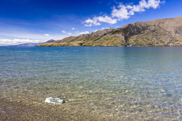 Aguas Cristalinas Del Lago Hawea Hunter Valley Región Otago Nueva — Foto de Stock