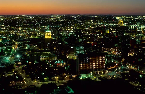 Downtown San Antonio Night San Antonio Texas Usa North America — Fotografia de Stock