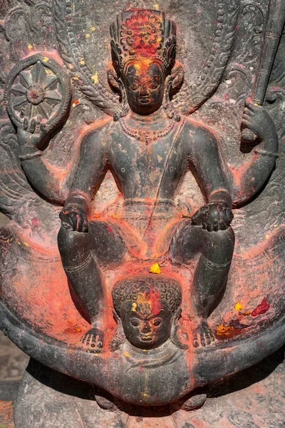Hindu Figures Hindu Temple Changu Narayan Changunarayan Nepal Asia — Stockfoto