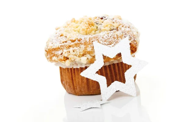 Christmas Muffin Decorative Stars — 스톡 사진