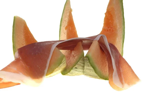 Summer Diet Charentais Melon Parma Ham — Stockfoto