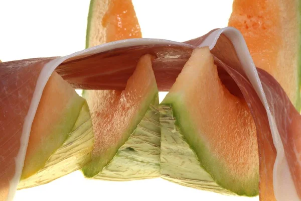Summer Diet Charentais Melon Parma Ham — Stok fotoğraf