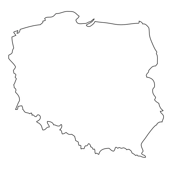 Outline Map Poland — Foto de Stock