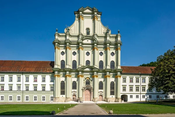 Szent Mária Barokk Kolostor Templom Frstenfeld Kolostor Frstenfeldbruck Felső Bajorország — Stock Fotó