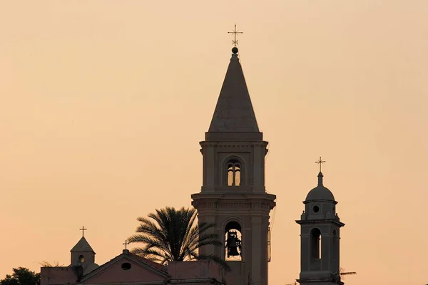 Iglesia Campanario Distrito Histórico Ventimiglia Liguria Italia Europa — Foto de Stock