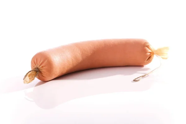 Pork Sausage White Background Close View — Zdjęcie stockowe