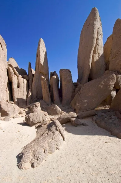 Valli Montagne Jebel Uweinat Jabal Awaynat Libia Africa — Foto Stock