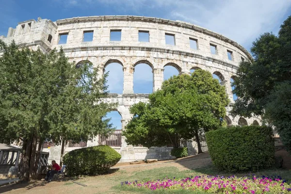 Римський Амфітеатр Пула Істрія Хорватія Європа — стокове фото