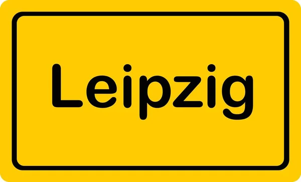 Place Name Sign Leipzig — ストック写真