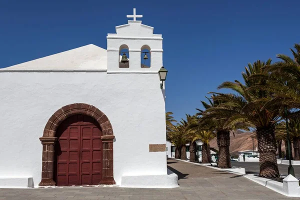 Kostel Iglesia San Marcial Fems Lanzarote Kanárské Ostrovy Španělsko Evropa — Stock fotografie