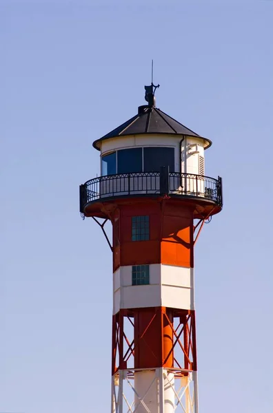 Old Lighthouse River Elbe Altes Land Area Hamburg Lower Saxony — Foto Stock