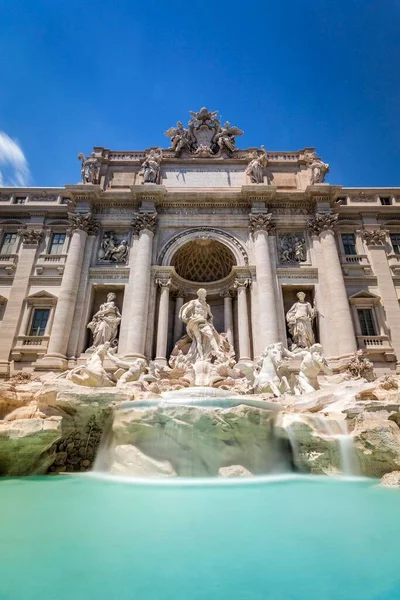 Trevi Fountain Fontana Trevi Mérföldkő Róma Lazio Olaszország Európa — Stock Fotó