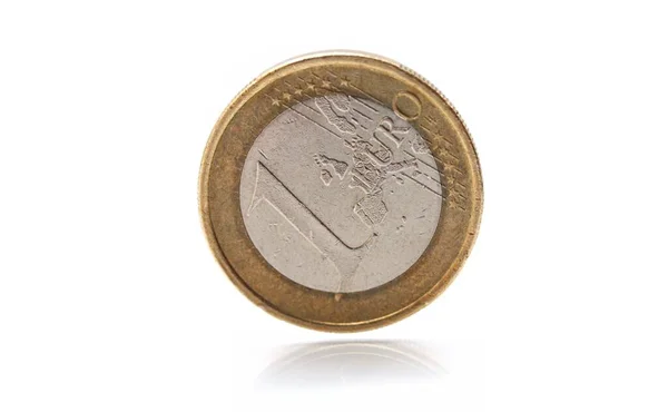One Euro Coin Glass Top — Stock Fotó