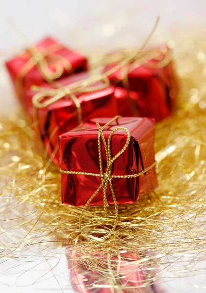 Christmas Parcels Close View — Stockfoto