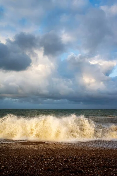 Wave Beach Hove Sussex Groot Brittannië Europa — Stockfoto