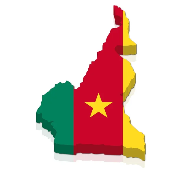 Shape National Flag Cameroon Computer Graphics — Fotografia de Stock