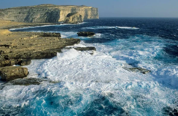 Rocky Coast Dwejra Bay Gozo Island Malta Europe — Foto Stock