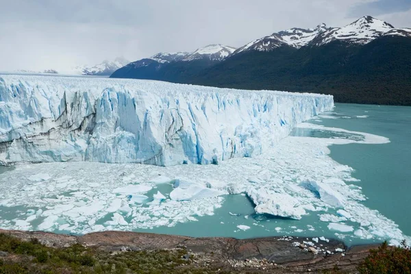 Glacial Ice Perito Moreno Glacier Calving Lake Lago Argentino Santa — 图库照片