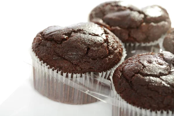 Chocolate Muffins Close View — 스톡 사진