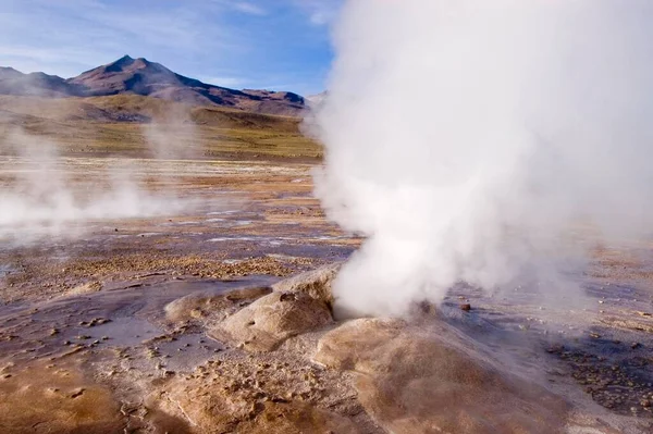 Steaming Geyser Geyser Field Tatio Chile South America — Stockfoto