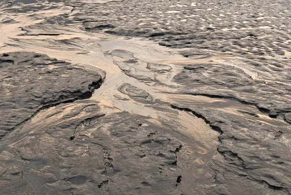 Stream Running Mud Flats Turnagain Arm Cook Inlet Alaska Usa — Stock Photo, Image