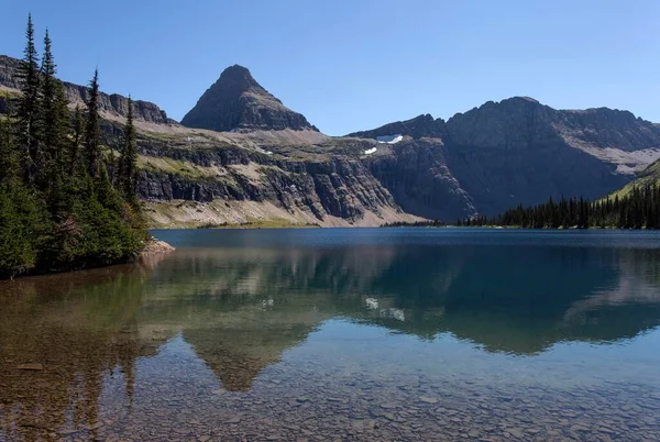 Hidden Lake Reynolds Mountain Glacier National Park Rocky Mountains Montana — Fotografia de Stock