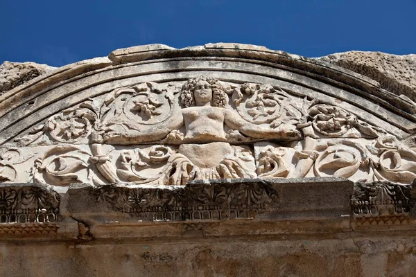 Detail Hadrian Temple Ephesus Izmir Turkey Asia — Fotografia de Stock