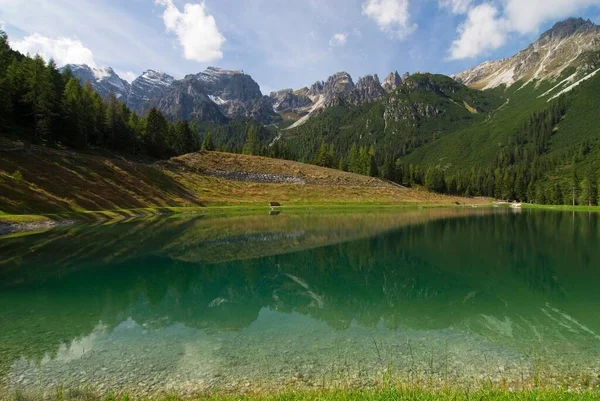 Mountain Lake Schlicker Alp Area Fulpmes Stubai Valley Tyrol Austria — Stockfoto