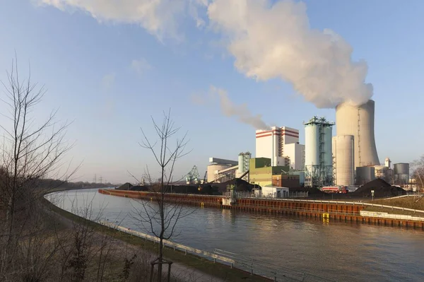 Trianel Coal Fired Power Plant Datteln Hamm Canal Lnen Ruhr —  Fotos de Stock