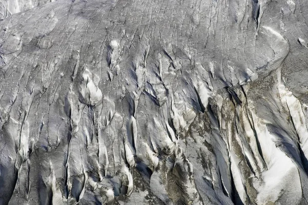 Crevasses Aletsch Glacier Valais Switzerland Europe — Fotografia de Stock