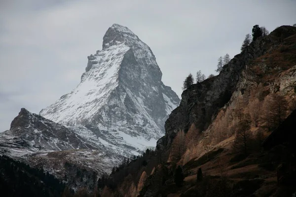 Matterhorn Koło Zermatt Szwajcaria Europa — Zdjęcie stockowe