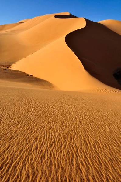 Sand Dunes Erg Mehejibad Sahara Erg Mehejibad Immidir Mouydir Sahara — 스톡 사진