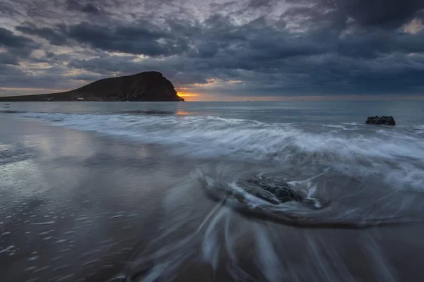 Playa Tejita Praia Tejita Atmosfera Matinal Céu Nublado Ilhas Canárias — Fotografia de Stock