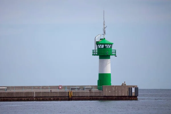 Lighthouse Nordermole Travemnde Lbeck Bay Schleswig Holstein Germany Europe — Φωτογραφία Αρχείου