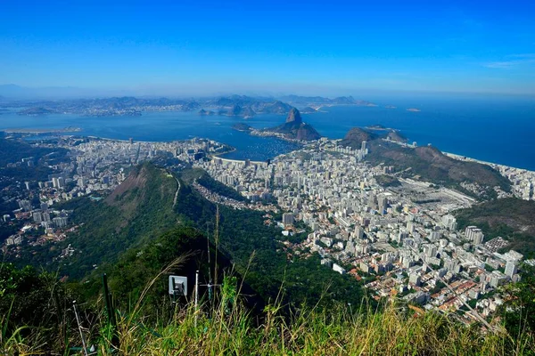 View of the city and Sugar Loaf Mountain, Corcovado, Rio de Janeiro, Brazil, South America
