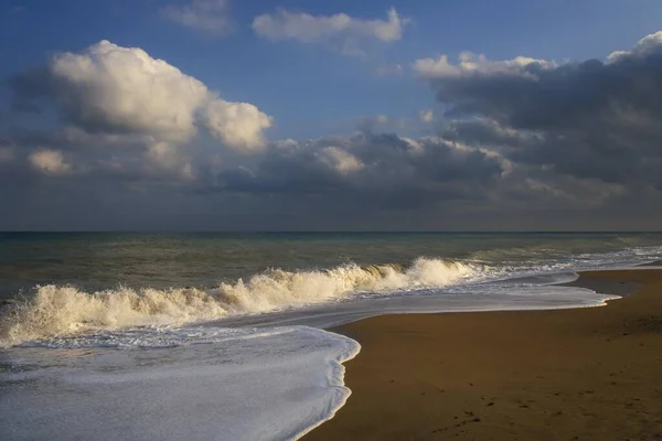 Вечернее Настроение Пляж Пенискола Коста Азахар Испания Европа — стоковое фото